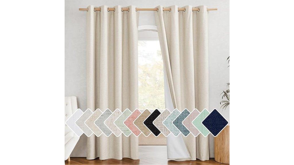 blackout linen curtain panels