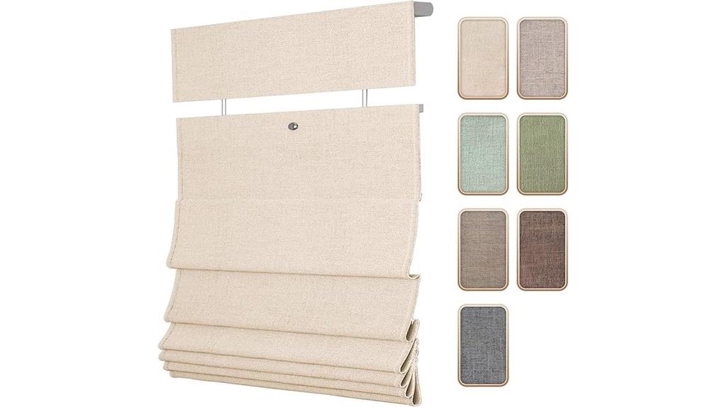 blackout linen roman shades