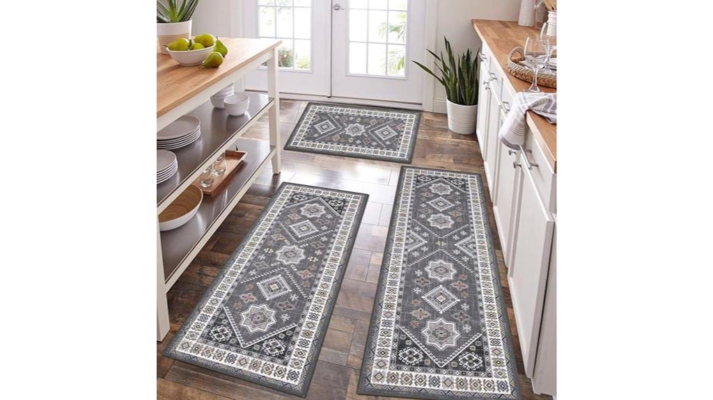 boho kitchen rug set