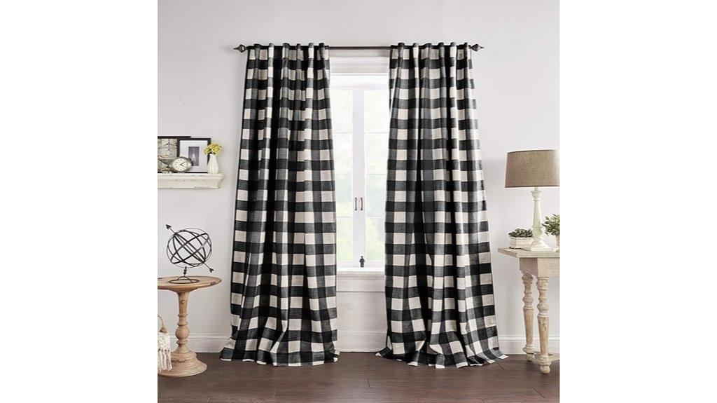 buffalo check blackout curtain