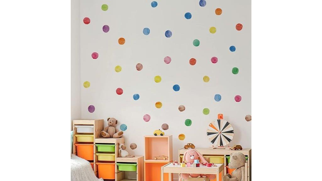 colorful kids polka dot decor