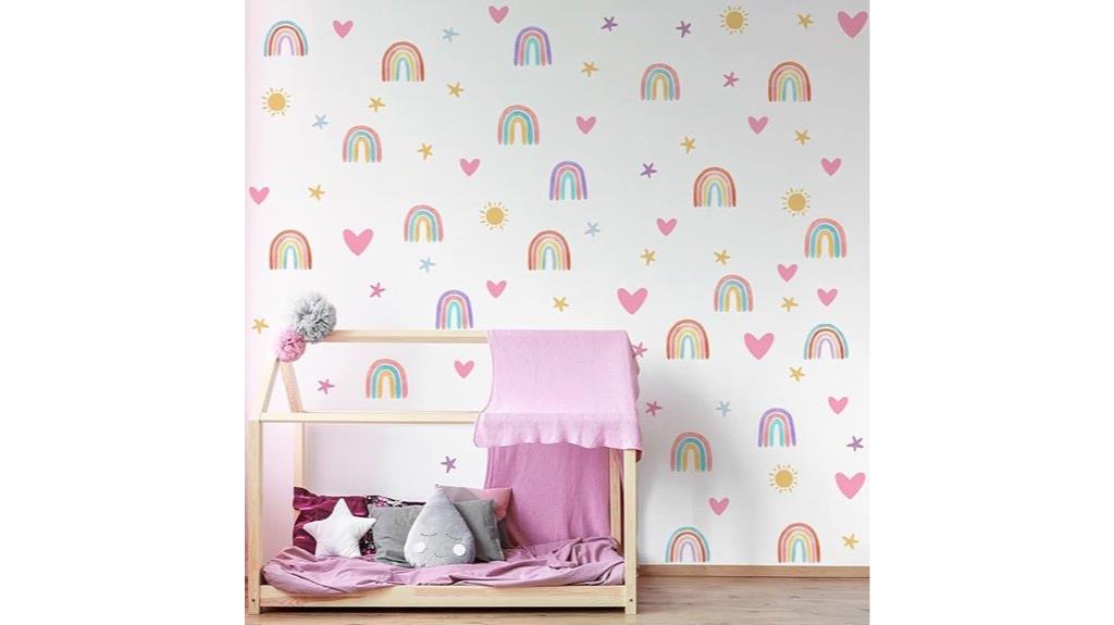 colorful rainbow wall stickers