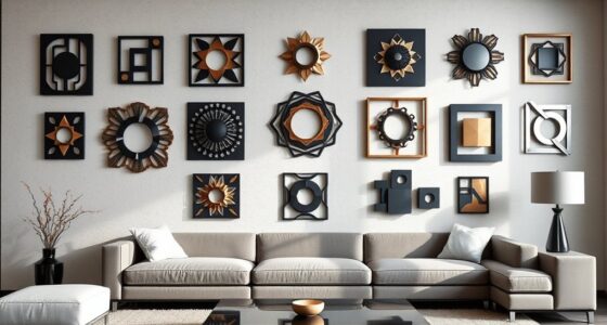 contemporary metallic wall decor