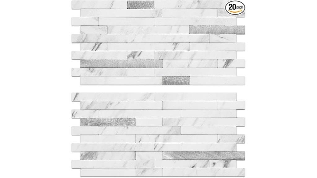 faux marble peel tiles