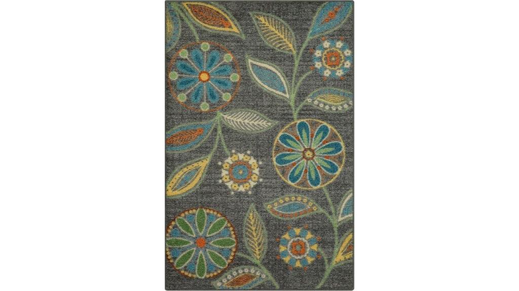 floral non skid kitchen rug