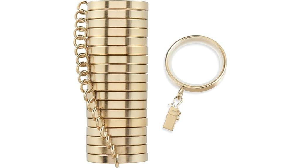 gold metal curtain rings