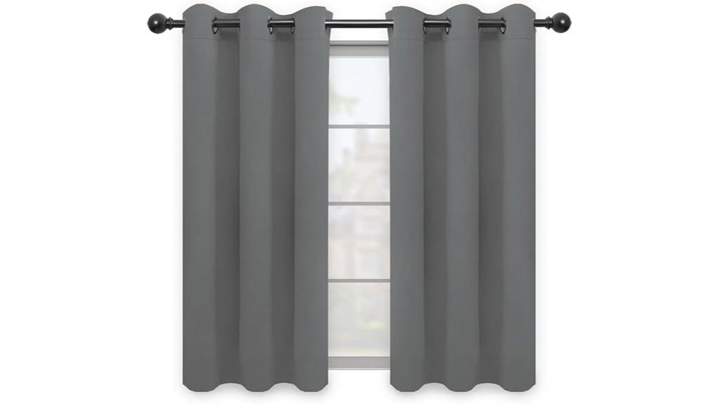 gray blackout bedroom curtains
