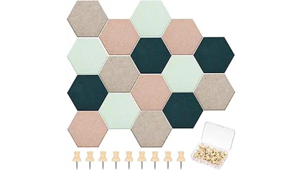 hexagon cork board set
