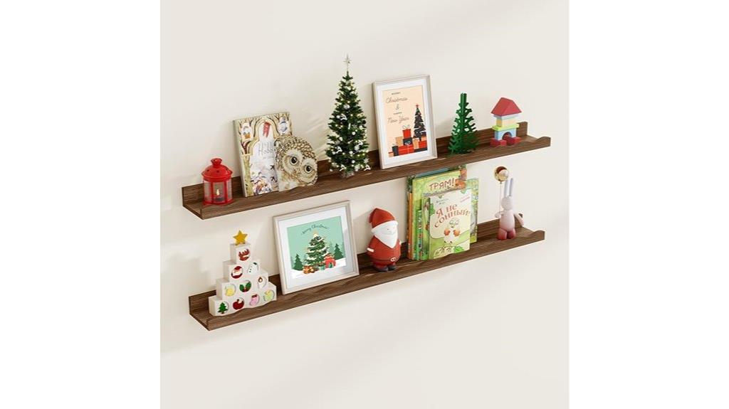 kids room wood shelves