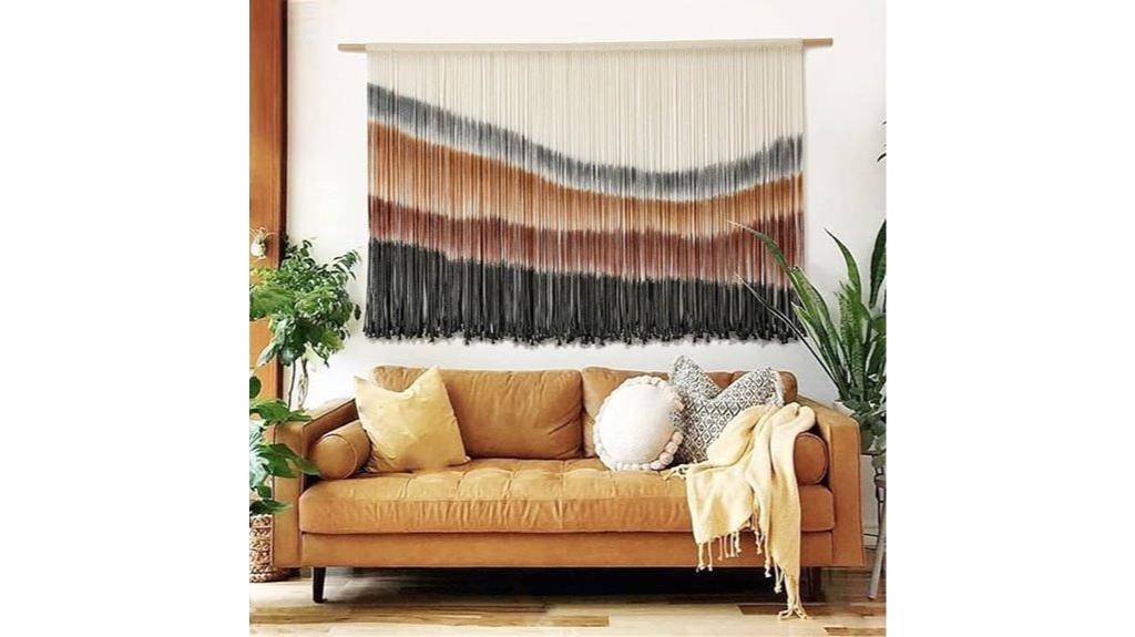 large fiberglass macrame wall hanging
