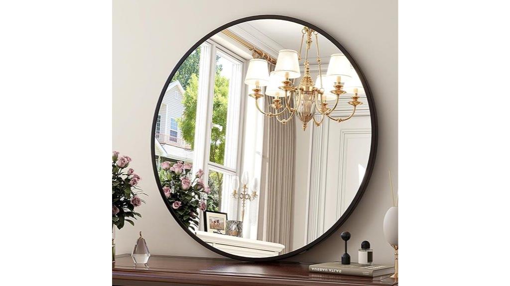 large round mirror decor