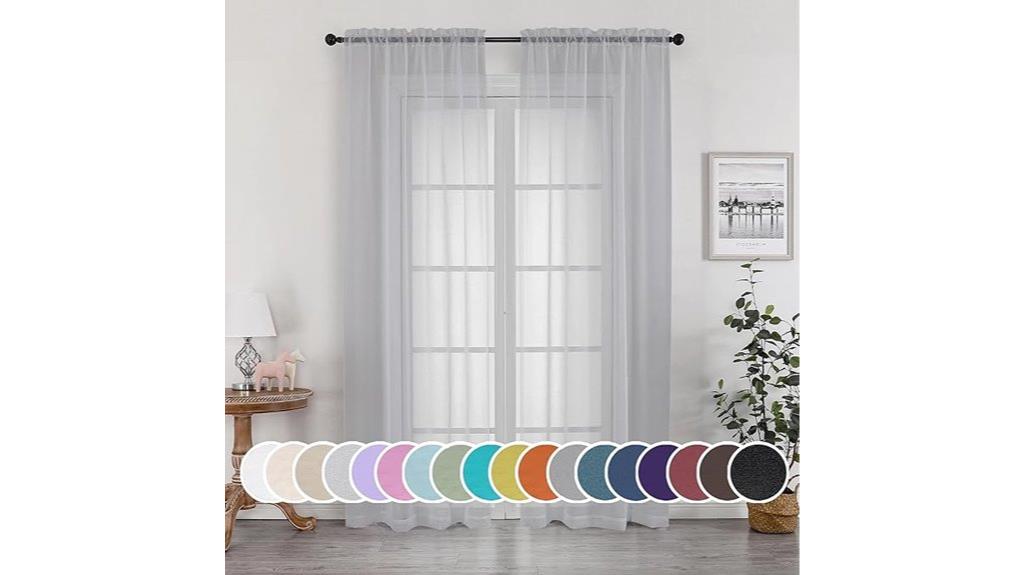 light grey sheer curtains