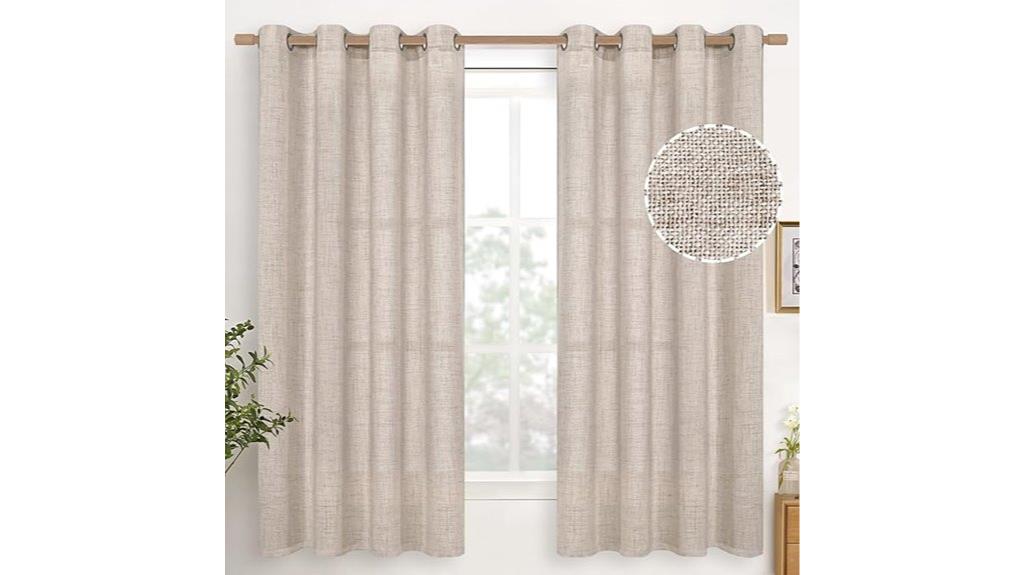 linen grommet semi sheer