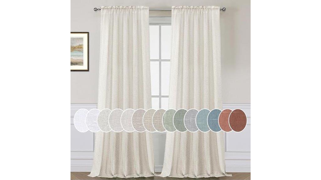 linen rod pocket curtains