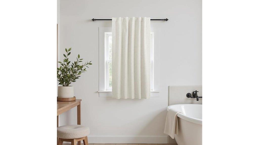 linen window bathroom curtain