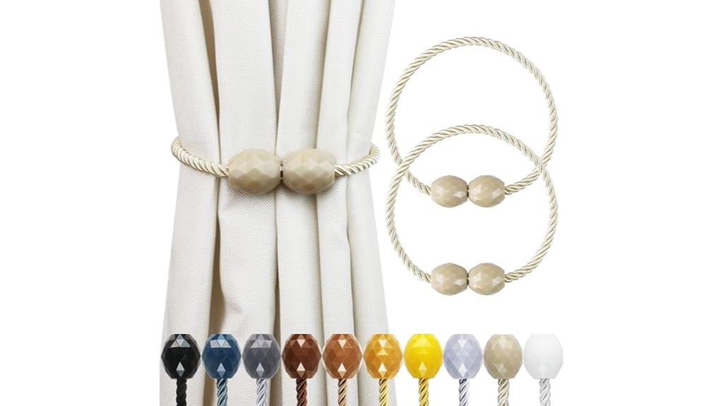 magnetic curtain tiebacks