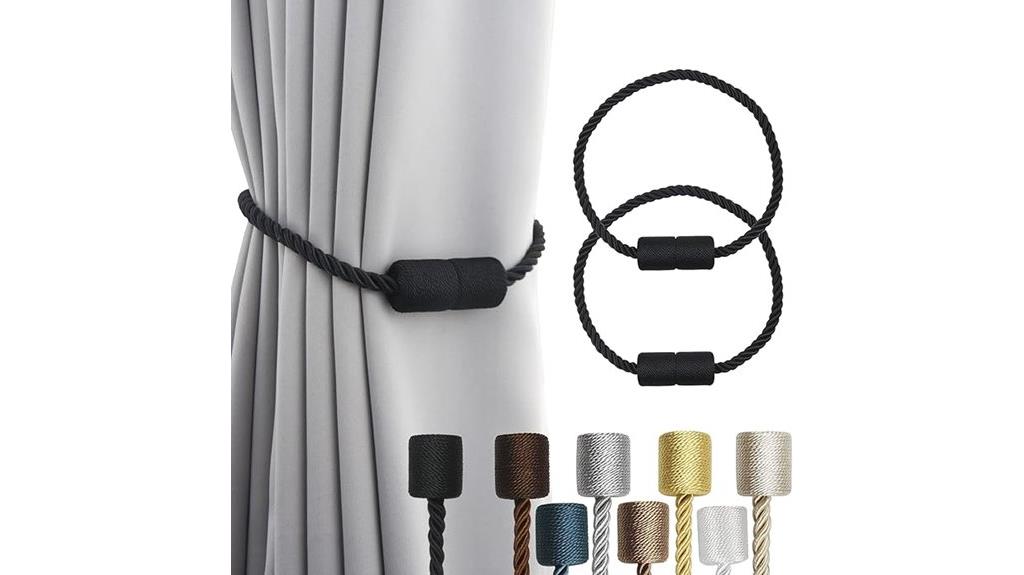 magnetic curtain tiebacks set