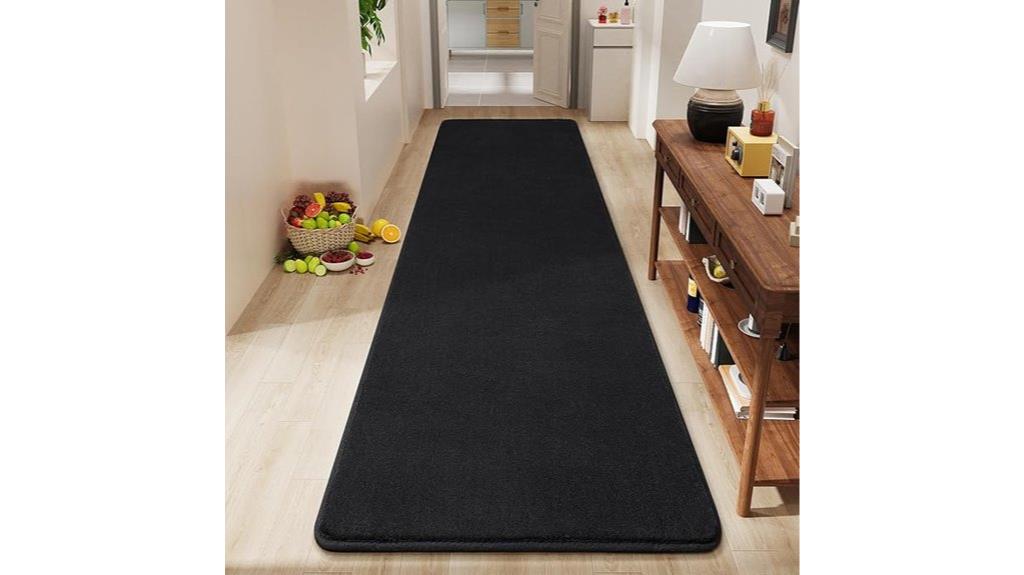modern soft hallway rug