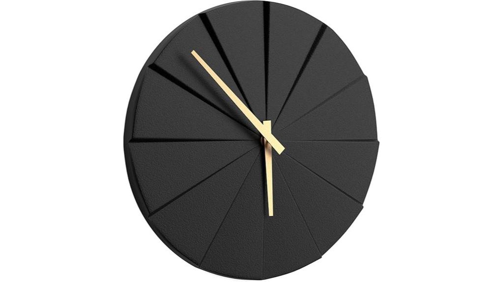 modern wooden hand clock