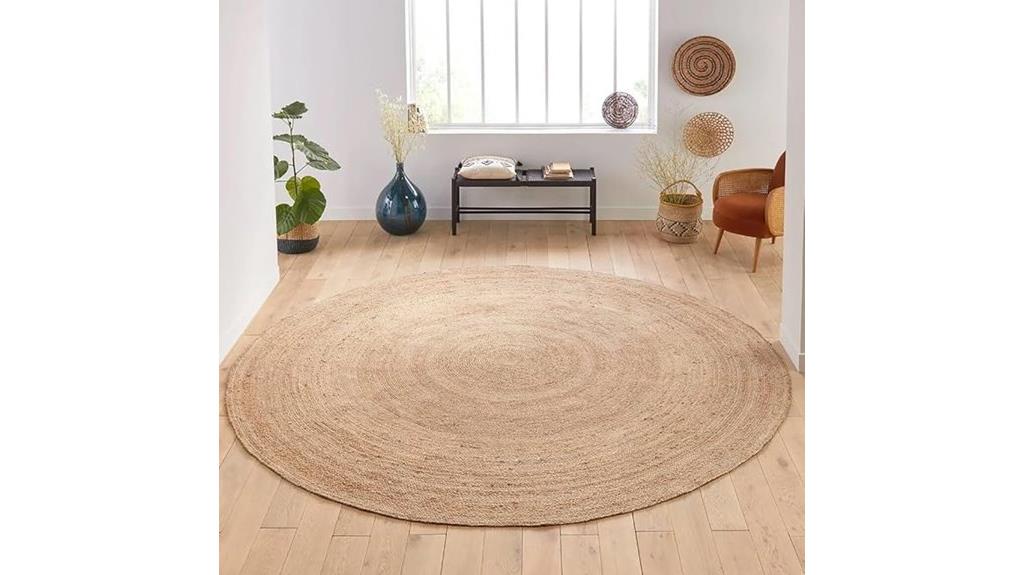 natural reversible jute rug