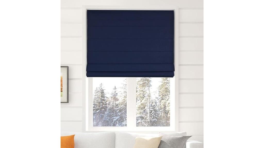 navy thermal roman shades