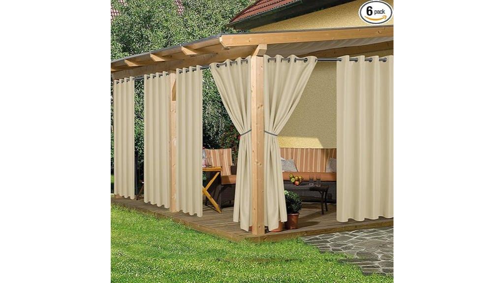 outdoor patio curtain set