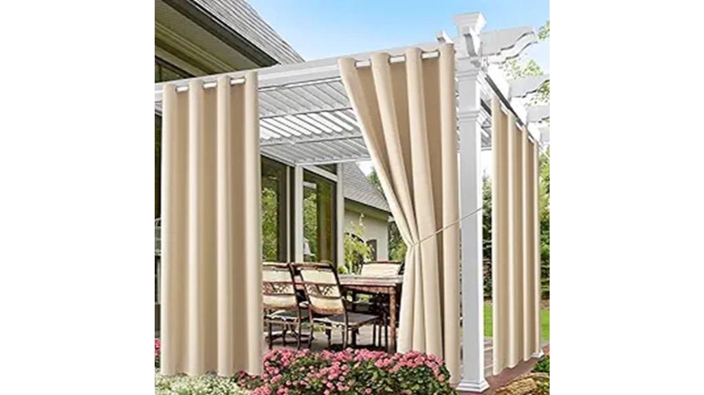 outdoor waterproof grommet curtains