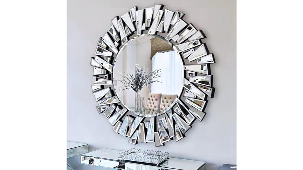 round beveled glass mirror
