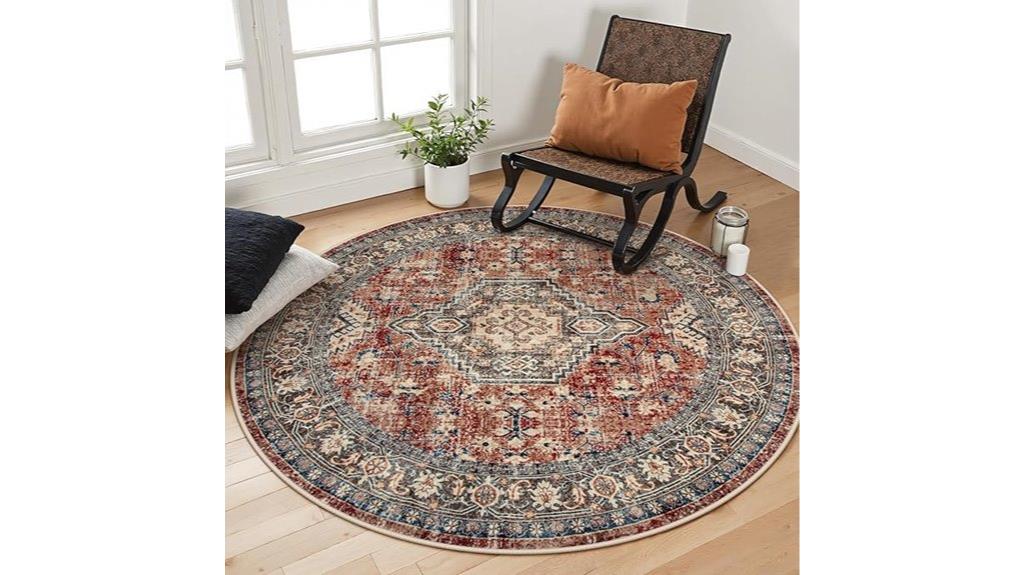 round washable area rug