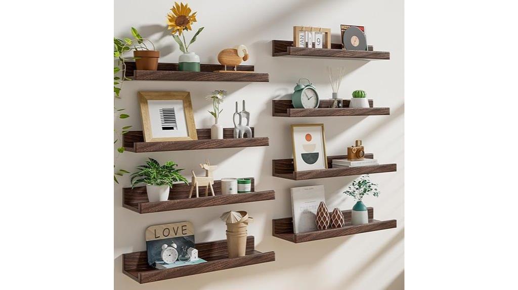 set of eight shelves