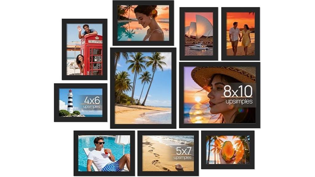 set of ten picture frames