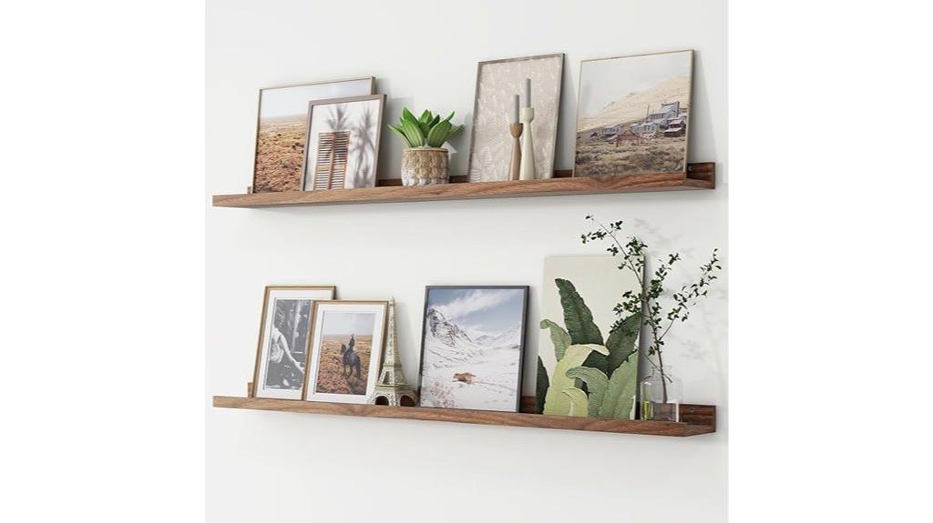 set of two wall shelves