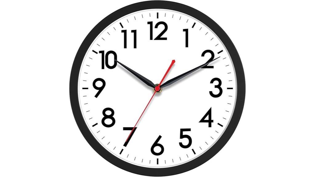 silent 10 inch wall clock