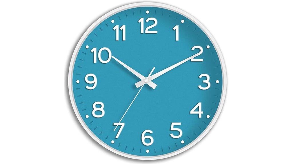 silent 10 inch wall clock