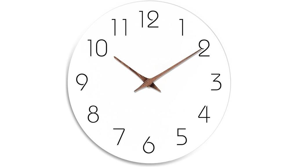 silent 12 inch battery clock