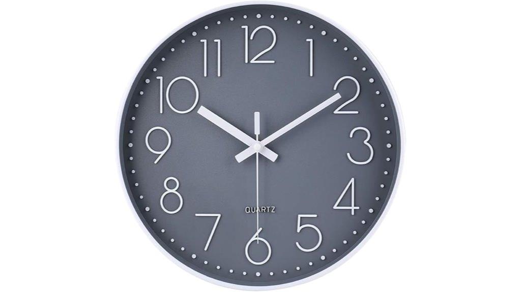 silent 12 inch wall clock