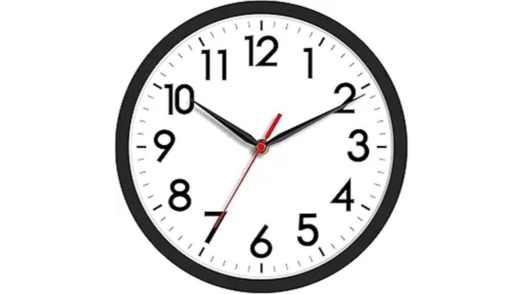 silent 8 inch wall clock