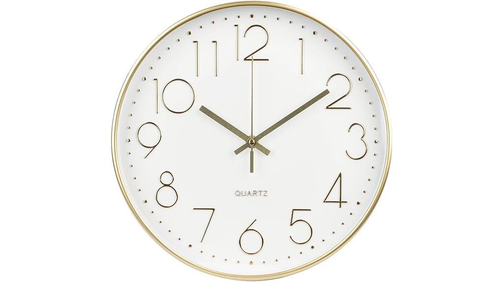 silent modern round clock