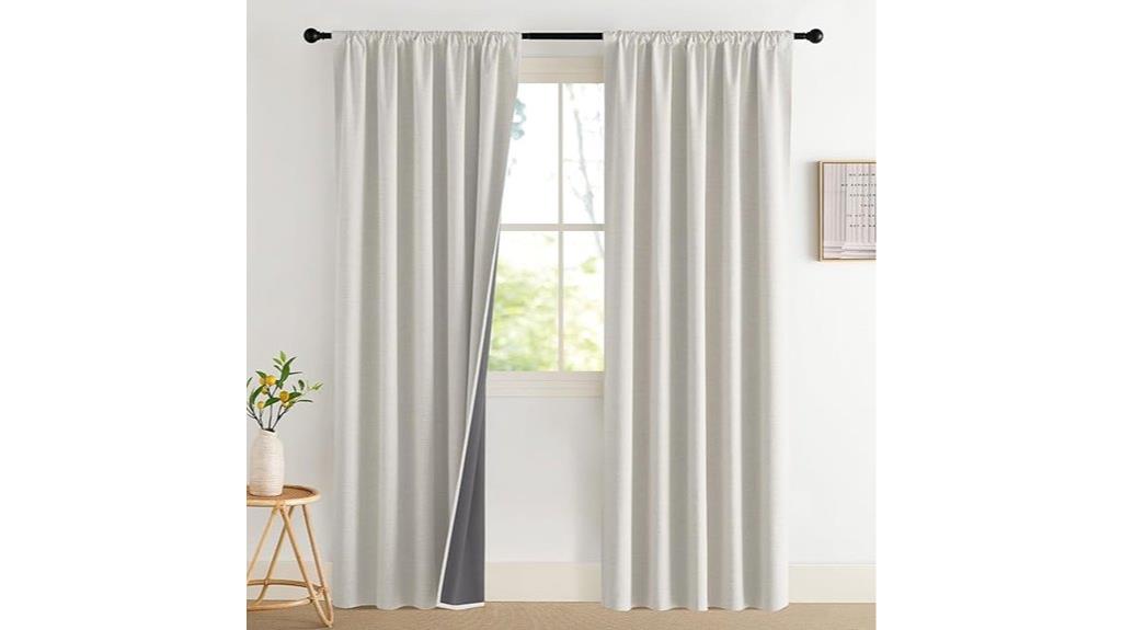 snowbound vintage linen curtains