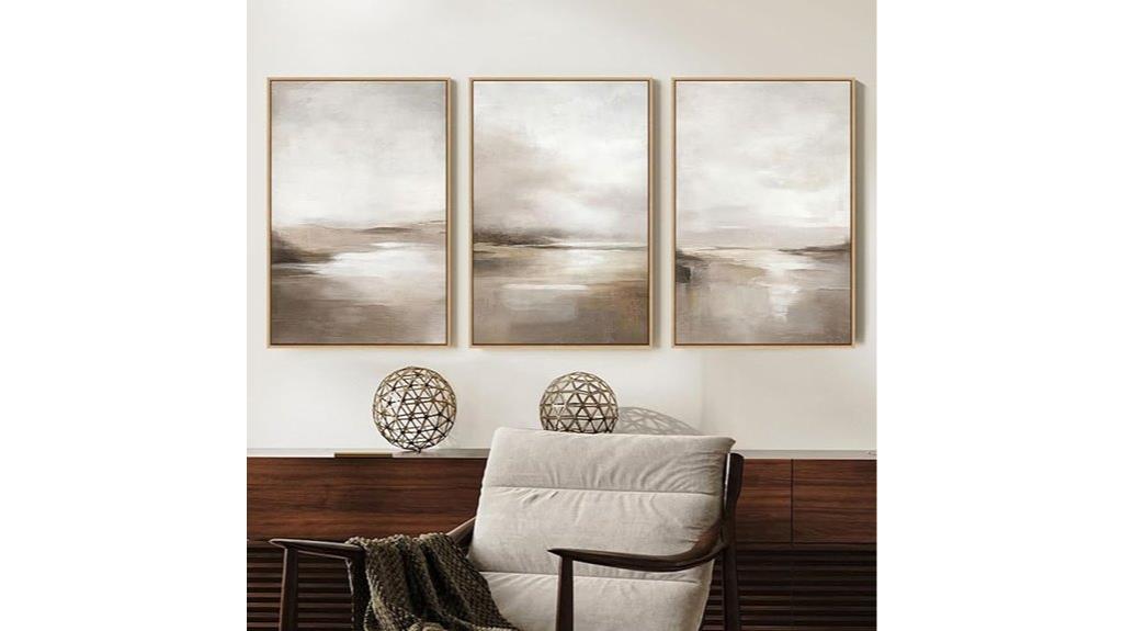 three panel wall artwork