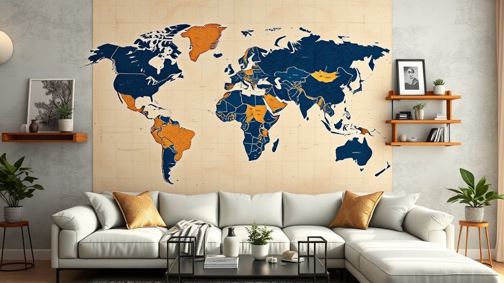 top 14 map wall decor
