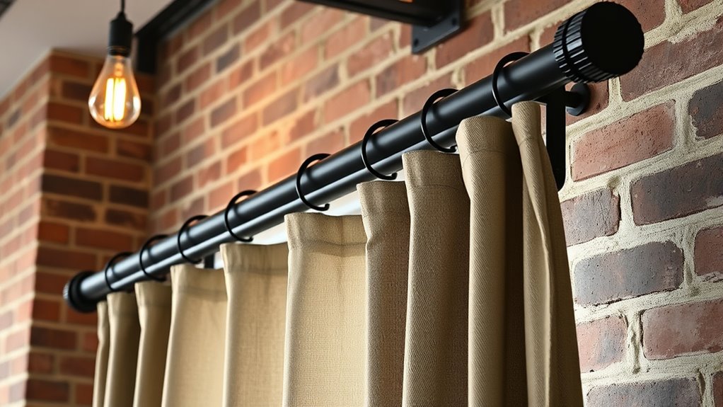top durable industrial curtain rods