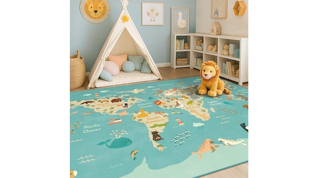 washable kids play rug