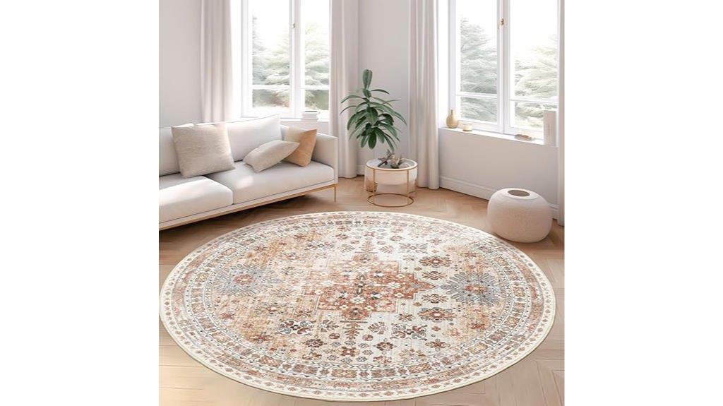 washable round area rugs