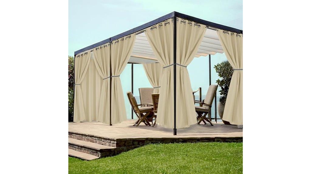 waterproof outdoor curtain set