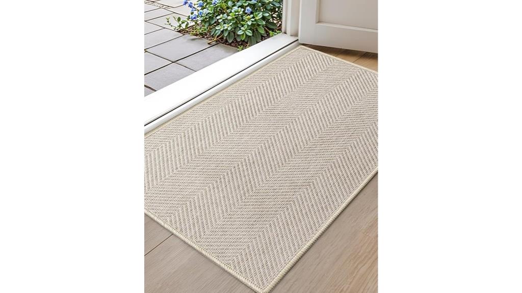 white beige non slip mat
