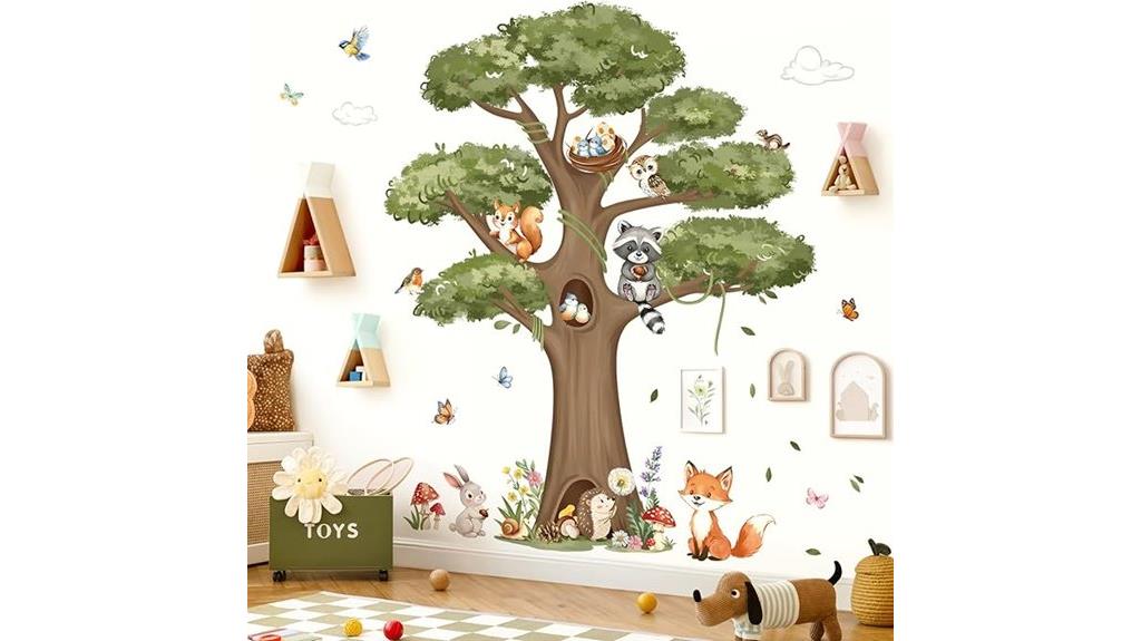 woodland animal wall stickers