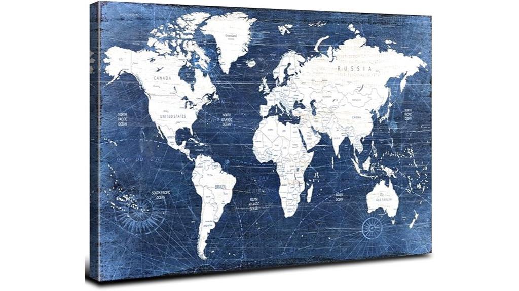 world map wall art
