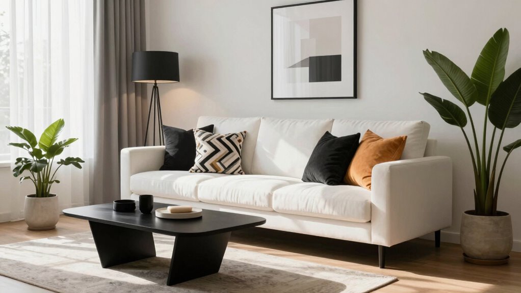 balanced black accent styling