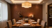 balanced lighting for dining